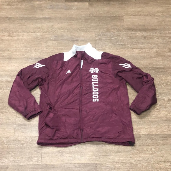 ⬇️⭐️ adidas Mississippi State University Collegiate Men’s Windbreaker Jacket - Picture 1 of 13